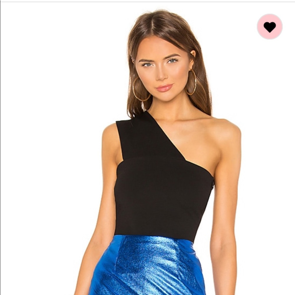 Superdown Rookie One-Shoulder Black Bodysuit